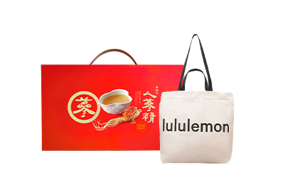人蔘精禮盒 麥蘆卡蜂蜜口味(14入)8盒+lululemon雙手挽帆布手提袋(17L)